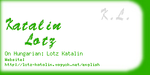 katalin lotz business card